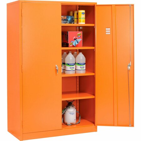 GLOBAL INDUSTRIAL Emergency Preparedness Cabinet, 48inWx24inDx78inH, Orange, Assembled 603600OR